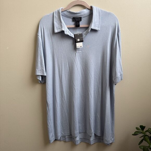 magaschoni Other - NWT Magaschoni Shirt Men’s Light Blue Short Sleeve Polo NEW $68 Size XL